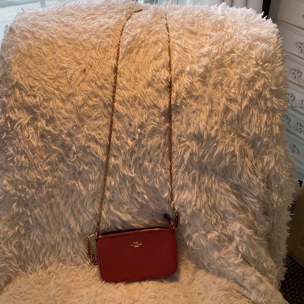 COPY - Coach, pink chain strap, Crossbody purse
